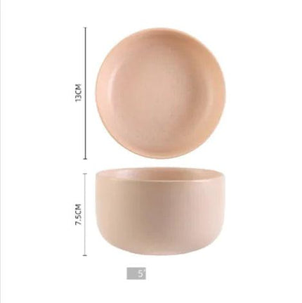 Japanese Ceramic Bowl and Plate Set – Perfect for Ramen, Salads, and More