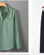 Green top Black pants / Medium