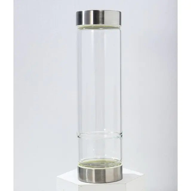 Natural Crystal Glass Water Bottle