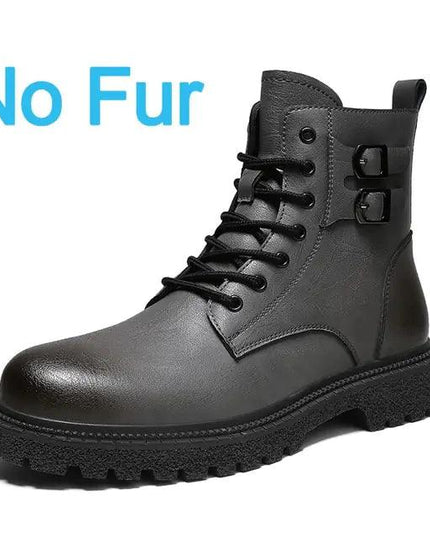 High-Quality Men's Ankle Leather Boots