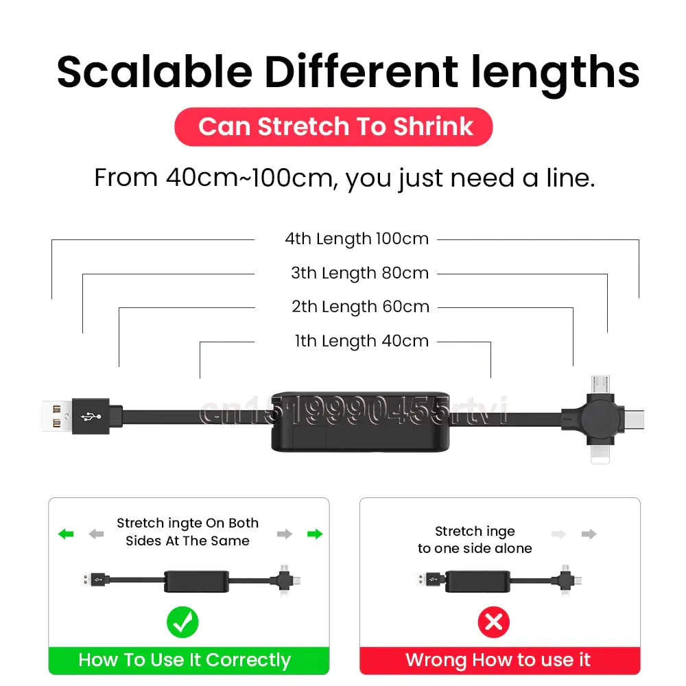 3-in-1 Ultra Turbo Retractable Charger