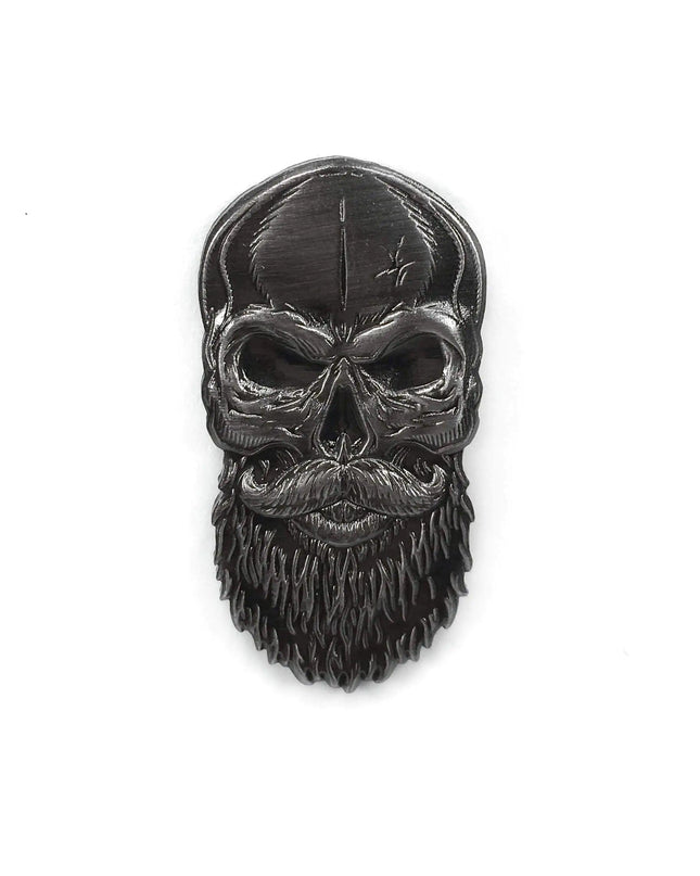 3D Beard Skull Pin