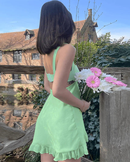 French Green Dress