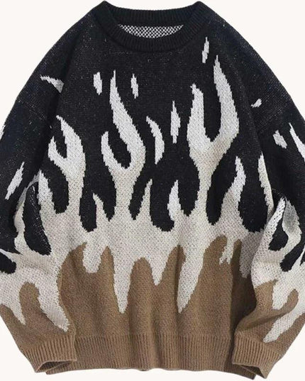 Flame Graphic Sweater