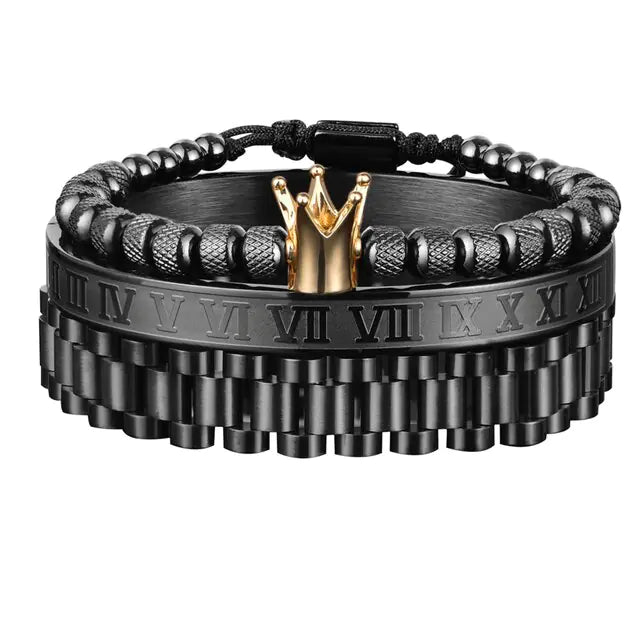 Luxury Crown Roman Numeral Bracelet Band