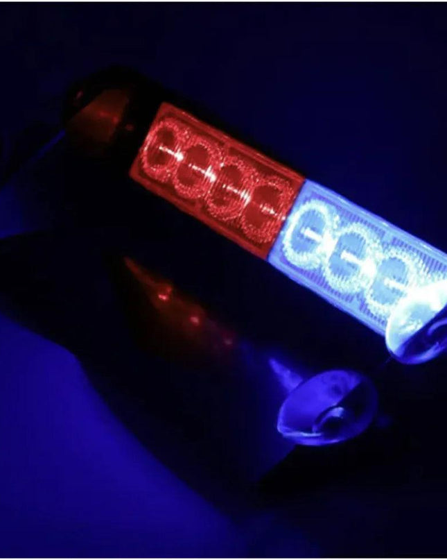 Front Windshield Shovel with 8-LED Red & Blue Flashing Lights