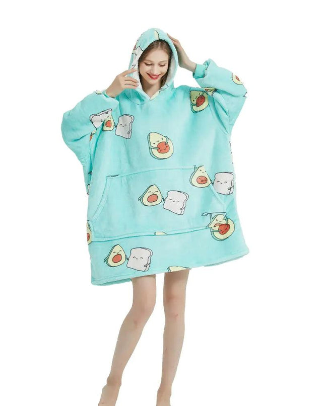 Winter Blanket Hoodie Soft Warm Thicken Sweatshirt