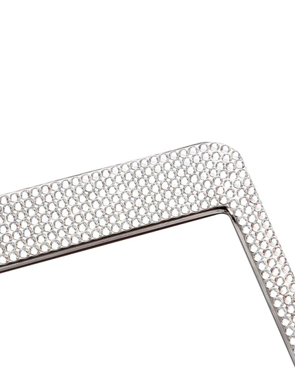 2PCS Bling License Plate Frame Glitter Crystal Sparkling Rhinestone Diamond Caps