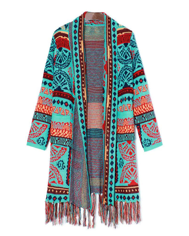 Ethnic Fringe Cardigan