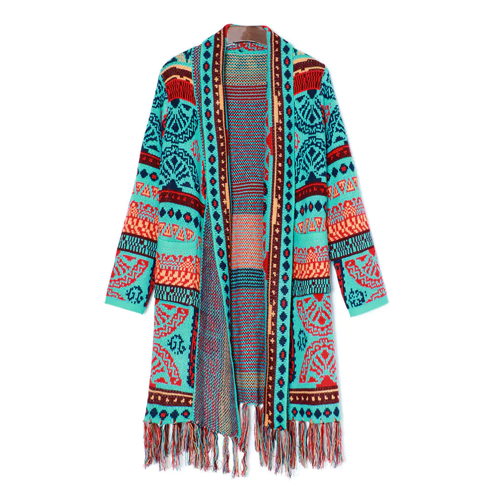 Ethnic Fringe Cardigan