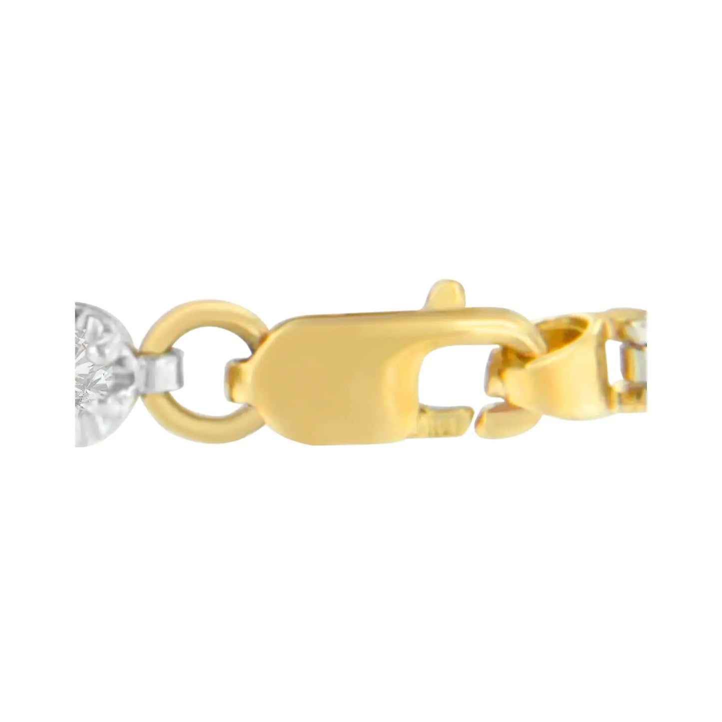 10K Yellow Gold Round-Cut Diamond XOXO Bracelet (1.00 cttw, H-I Color, I3 Clarity)