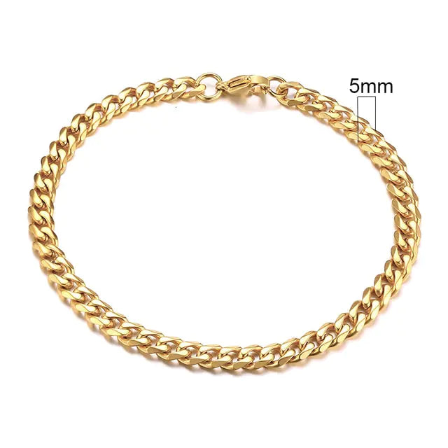 Curb Cuban Link Chain Bracelets