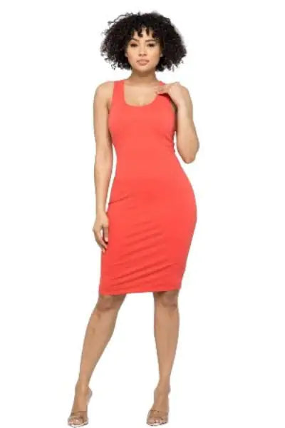 SLEEVELESS BODYCON DRESS