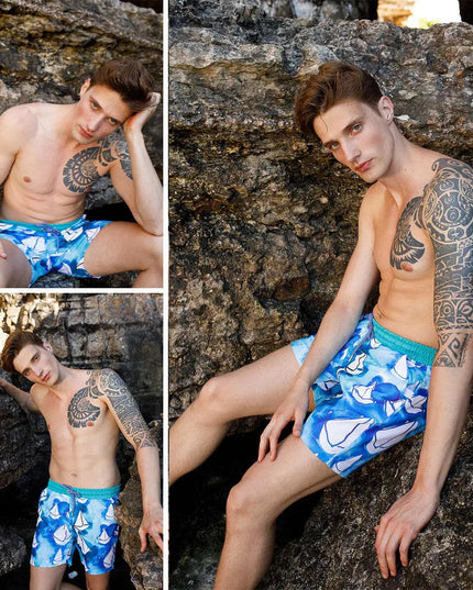 Anemoss Sailboats Swim Trunk