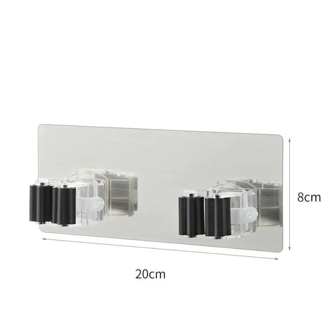 Adhesive Multi-Purpose Hooks Wall Mounted Mop Organizer Holder