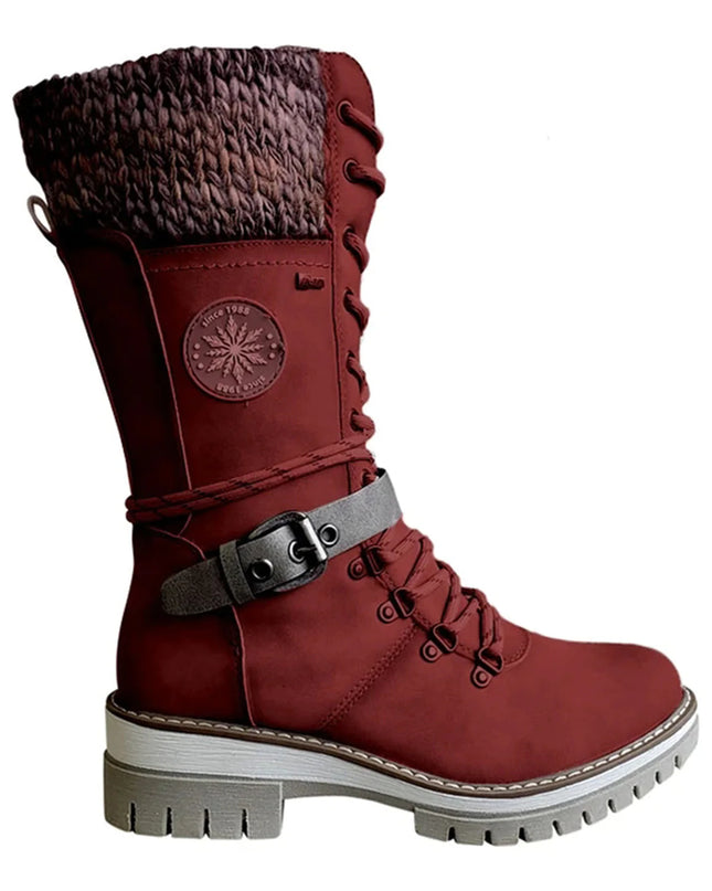 Cozy Stride Wool-Stitched Martin Boots