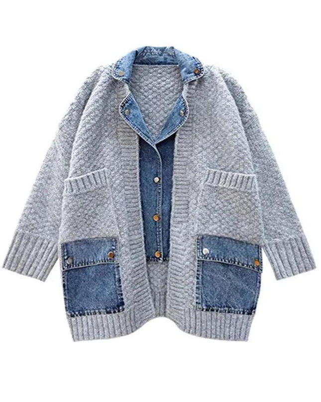 Denim Knit Sweater
