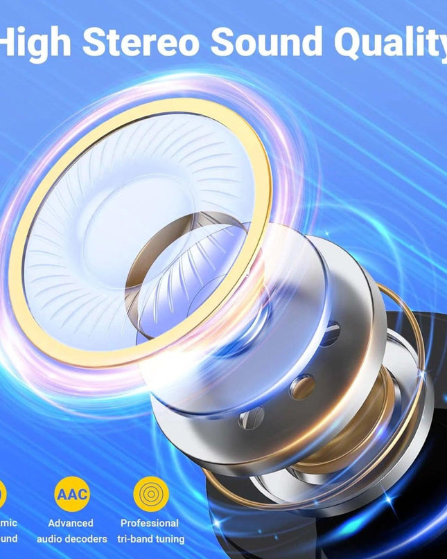 Bluetooth Earbuds Headset 5.3 Wireless Noise Cancelling TWS Trucker Waterproof