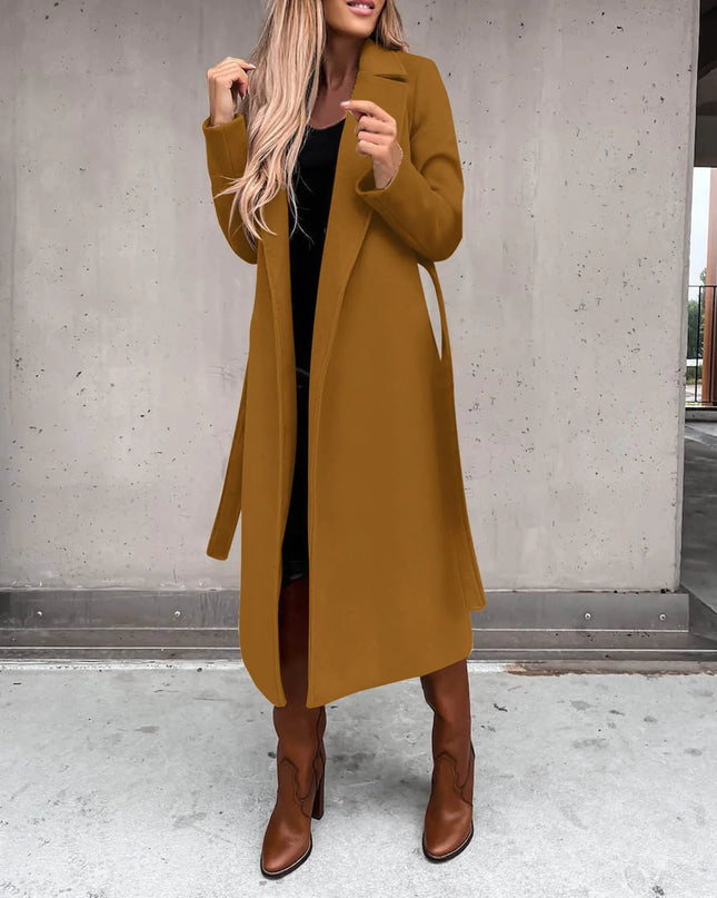 Women's Elegant Woolen Long Coat