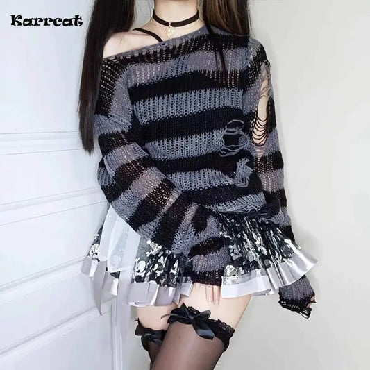 Knitted Striped Sweater