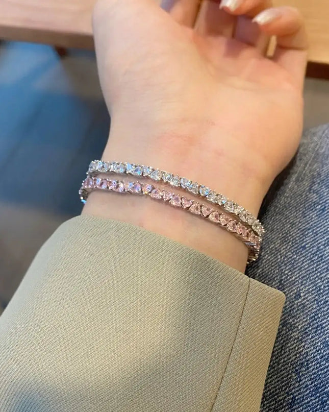 S925 Sterling Silver Hip Hop Zircon Bracelet