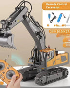 Yellow Large Excavator / 3 Sets Of Lithium Batteries