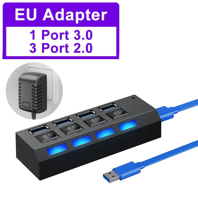 USB 3.0 Hub with 4/7 Extension Port