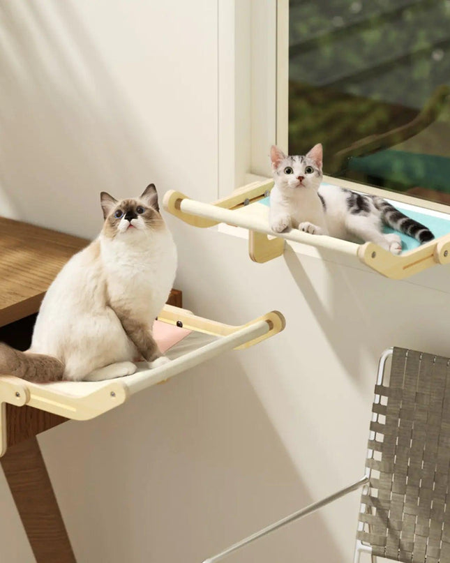 Sturdy Cat Window Perch Wooden Assembly