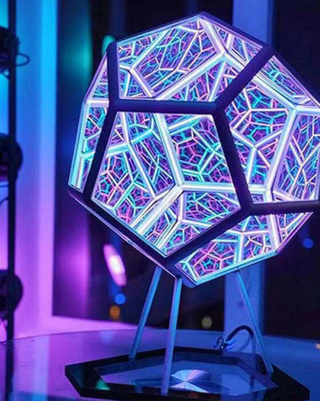 Infinite Dodecahedron Color Art Light