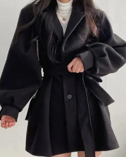 Women's Woolen Loose Wind Coat