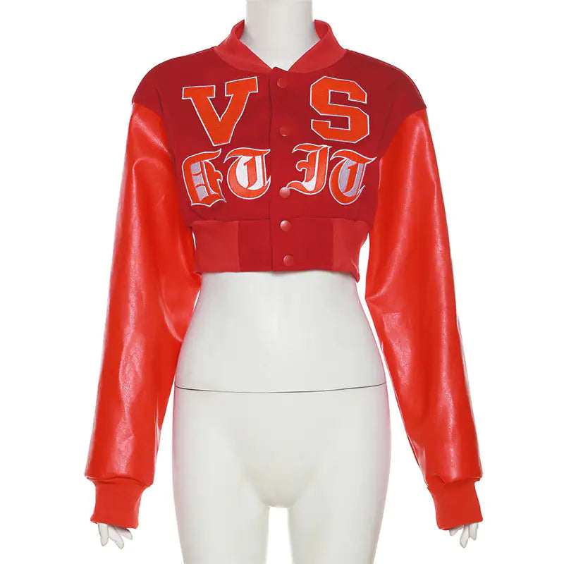 Most Valuable Cropped Varsity Jacket