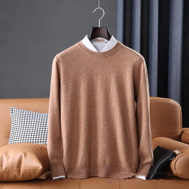 Men's Slim Fit Knit Sweater Pullover w/ Round Neck