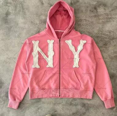 Letter Embroidered Oversized Hoodie