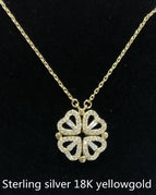 Sterling silver 18K yellowgold / 1PC