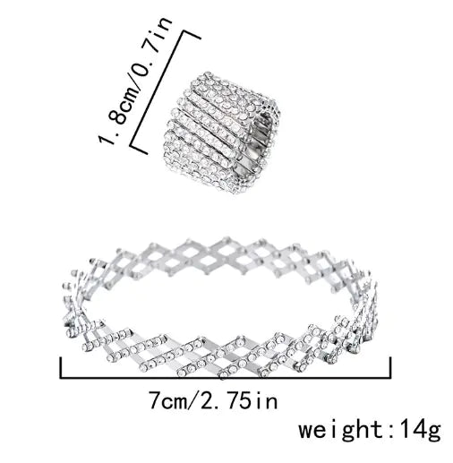 Diamond-Studded Ring Bracelet