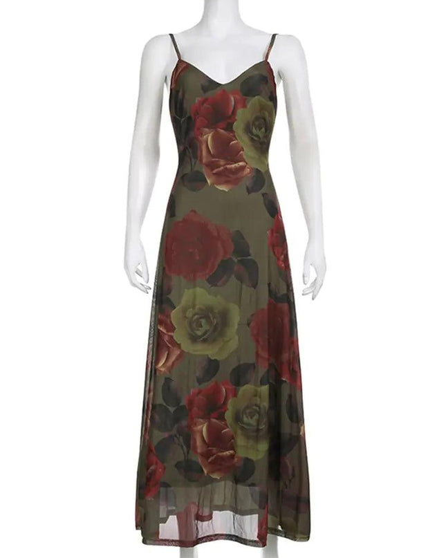 Floral Vintage Midi Dress