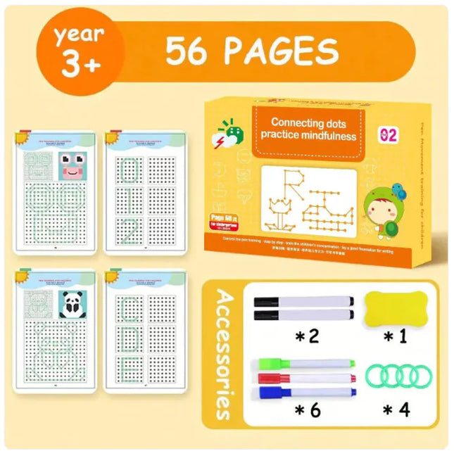 Kindergarten Erasable Practice Book