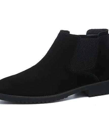 Men's High-Top Leather Chelsea Ankle Boots