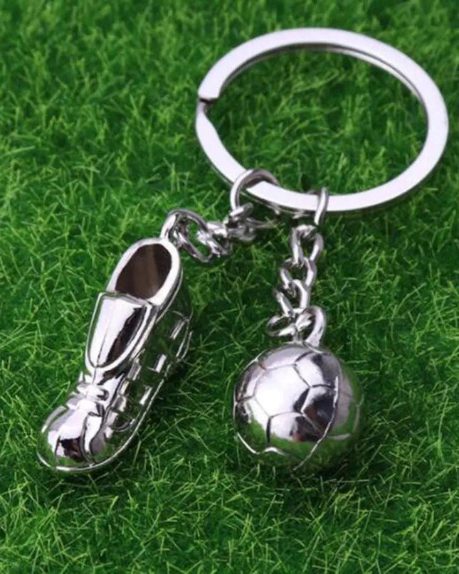 Metal Soccer Keychain