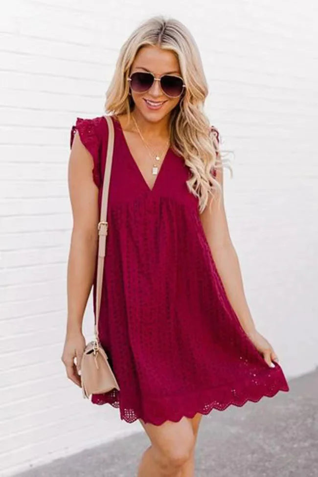 Elegant Lace Dresses With Pocket