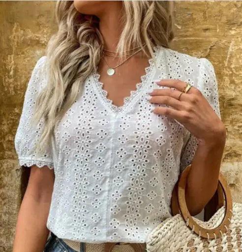 Lace V-Neck Top