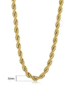 3mm Gold / 55 Centimeters