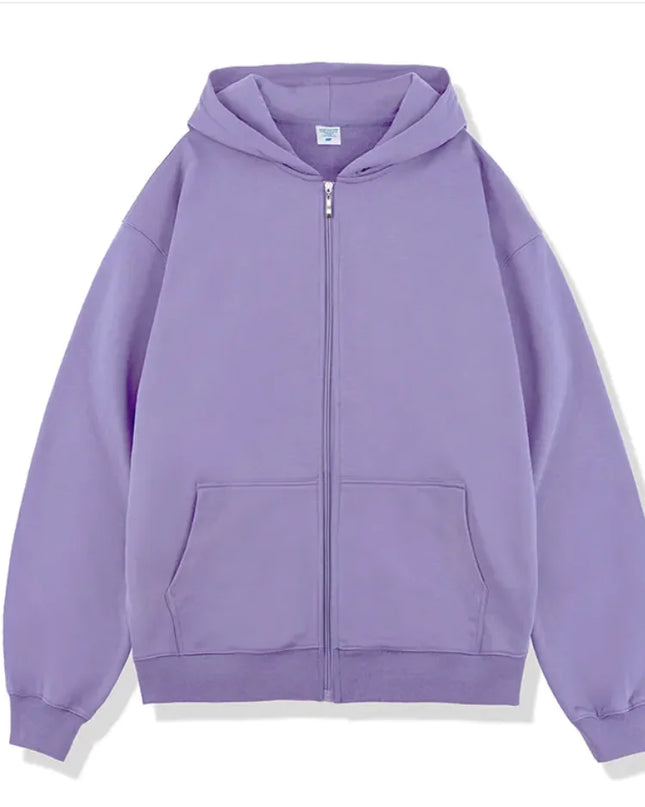 Terry Hooded Zipper Sweater