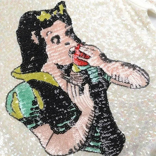 Snow White Sequin Sweater