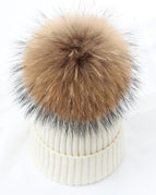 Milk Raccoon fur / 40-48cm