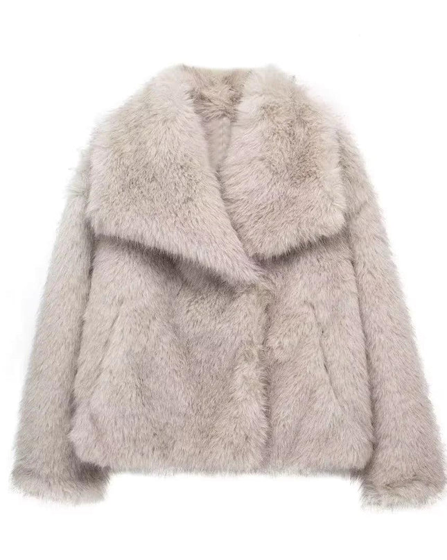 Faux Fox Fur Coat
