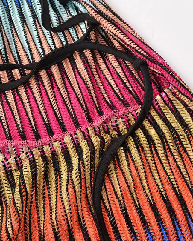 Gradient Mesh Mini Dress