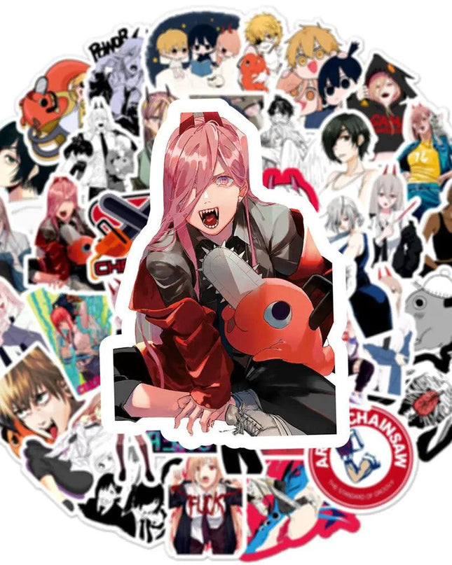 Aesthetic Stationery Chainsaw Stickers