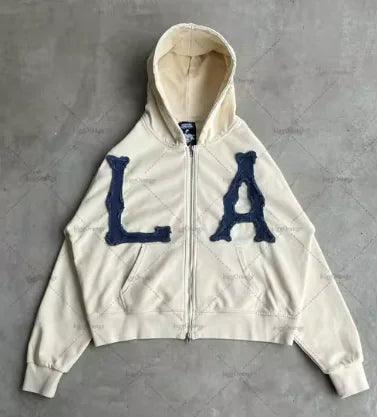 Letter Embroidered Oversized Hoodie