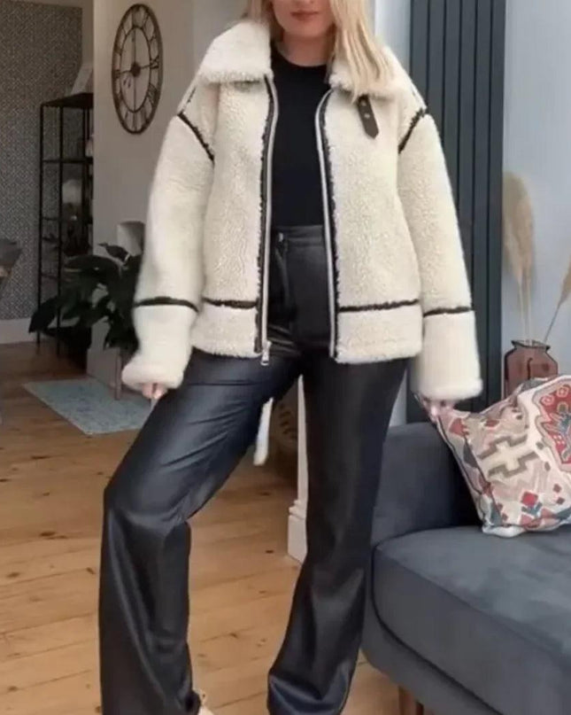 Women's Patchwork Lambswool Jacket